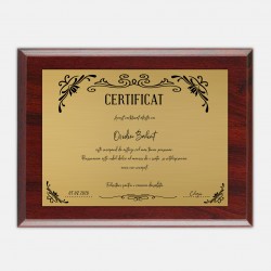 Placheta din lemn si aluminium (tip tablou) personalizata model 9 Placheta din lemn si aluminium (tip tablou) personalizata model 9